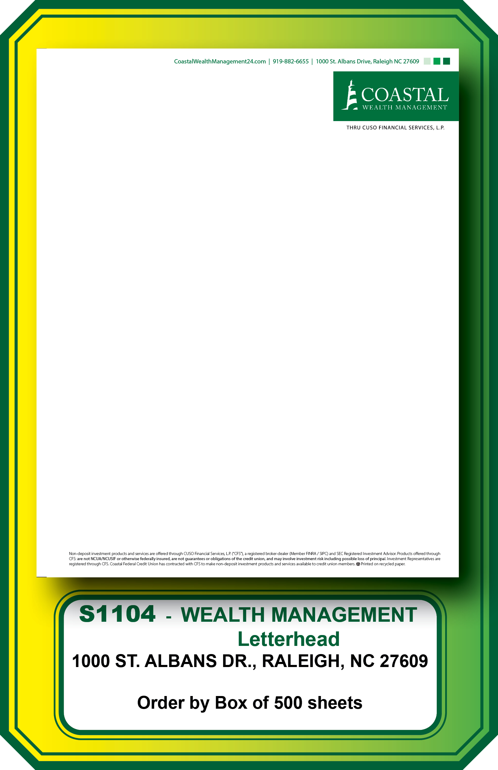 Letterhead Wealth Managment **<b>Order By: Box of 500<b>